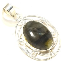 Blue Fire Labradorite Gemstone Black Friday Gift Pendant Jewelry 2.10" SA 2668 - £3.18 GBP