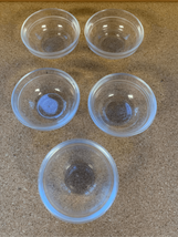 Duralex Mini Condiment Bowl-FRANCE Clear Glass Vintage Prep Set of 5 +Xtra - $12.38