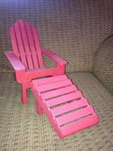 Adirondack Chair w Footstool Doll House Pair Furniture Miniature American Girl - £19.98 GBP