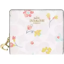 COACH Women's Folding Wallet Card Wallet Canvas Pocket (New BeigeLove) - $69.00