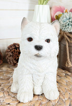 Sitting West Highland Terrier White Westie Puppy Dog Decorative Figurine - £20.70 GBP