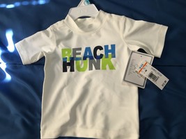 Boy&#39;s White Swim Top Says: Beach Hunk 6 Month *NEW W/TAGS* r1-24 - $7.99
