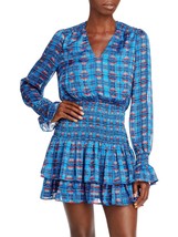 Aqua Womens Ruffled V-Neck Mini Dress M - £27.37 GBP