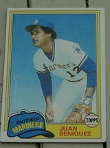 Juan Beniquez, Mariners,  1981  #306 Topps Baseball Card GD COND - £0.78 GBP