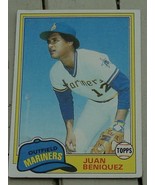 Juan Beniquez, Mariners,  1981  #306 Topps Baseball Card GD COND - £0.77 GBP