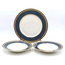 Set 3 MIKASA Grande IVORY Imperial Lapis Vtg Japon L2826 1 Dinner 2 Soup... - $36.99