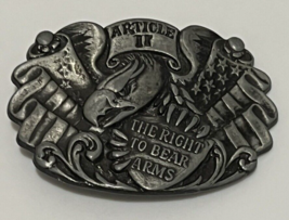 Eagle Belt Buckle The Right To Bear Arms Belt Buckle Article 2 - £12.53 GBP