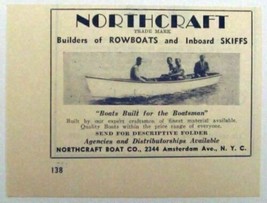 1946 Print Ad Northcraft Rowboats &amp; Inboard Skiff Boats New York City,NY - £8.00 GBP