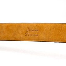 Olivieri Genuine Pirarucu Exotic Belt Newspaper Gray image 3