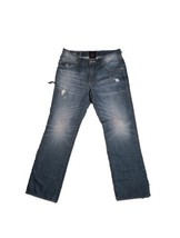 Rock &amp; Republic Mens Neil Bootcut Jeans Distressed Denim Whiskered 32 x 30 - £12.96 GBP