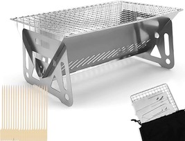Small Folding Stainless Steel Camping Grill Foldable Barbecue Grills For... - $684.55 MXN