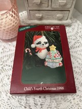 Hallmark Keepsake Child&#39;s Fourth Christmas Christmas Ornament 1998 - £7.38 GBP