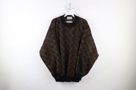 Vintage 90s Coogi Style Mens XL Ed Bassmaster Wool Blend Knit Crewneck Sweater - £47.44 GBP