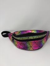 Rave Festival Luminous Fanny Pack Holographic Geometric Iridescent - $24.69