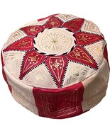 Moroccan pouf- Moroccan ottoman hassock - Moroccan pouf red and beige - ... - $2,578.69 MXN