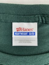 Hanes Heavyweight 50/50 Blank T Shirt NOS Dark Green Size Medium Vintage - $16.14