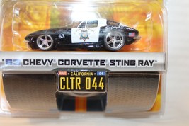 1/64 Scale Dub City Big Time Muscle, 1963 Chevy Corvette Sting Ray Police Black - $31.00