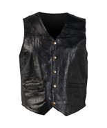 Genuine Leather Biker&#39;s Vest 5 snap buttons and 2 watch pockets - $769.64 MXN+