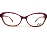 OGI Kids Eyeglasses Frames OK349/190 Purple Brown Cat Eye Full Rim 46-15... - $98.99