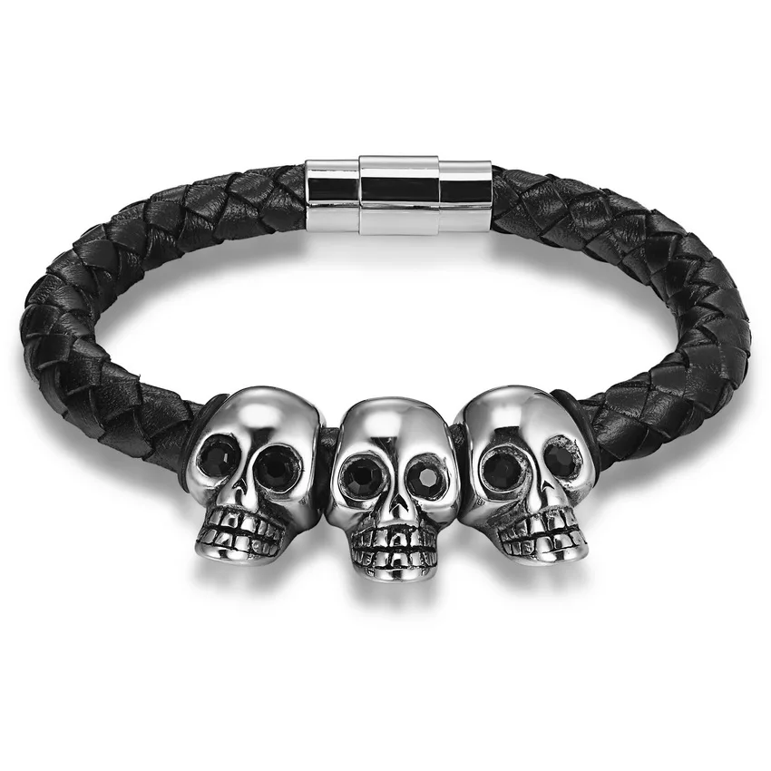 Skeleton/Totem Combination Fix Design With Stainless Steel Magnetic Clasp Genuin - £17.76 GBP
