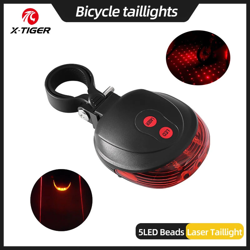 X-TIGER Laser Bicycle Tail Light Sport LED Rear Bike Light USB Bicycle Taillight - £10.15 GBP