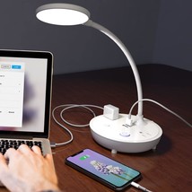 Bodun Led Desk Lamp With 2 Usb Charging Port And 2 Ac Power Outlet - Adj... - $743.49 MXN