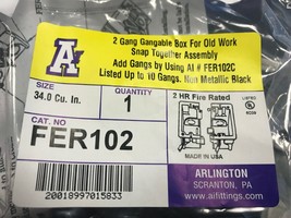 Arlington FER102 Expandable Outlet Box, For Old Work 2-Gang ~3-Pack~M Wi... - $14.54