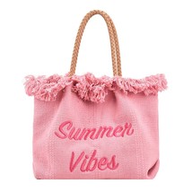 Casual Large Capacity Tote Bags for Ladies Fashion Canvas Embroidery Letters Wom - £54.74 GBP