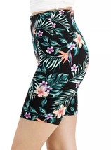 Womens Bike Shorts High Waist Black Tropical Print Size XS INC $21 - NWT - £4.23 GBP