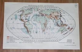 1938 ORIGINAL VINTAGE MAP OF THE WORLD EARTHQUAKES VOLCANOES SEISMIC AME... - £21.36 GBP