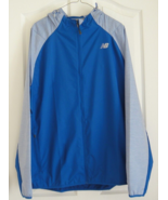 New Balance Surface Running Jacket Men&#39;s Large Blue &amp; Gray Hooded  Full ... - £42.39 GBP