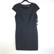 Tahari Arthur S Levine Sheath Dress Knee Length Cap Sleeves Black 14 NWT - £38.30 GBP