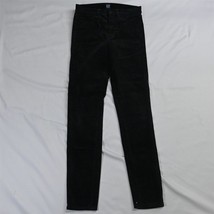 Gap 26 Black Velvet Side Zip Skinny Legging Pants - £8.60 GBP