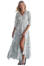 White party wear muslin digital print western dress for girls and women - $50.00