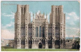 Postcard Wells Cathedral Wells Somerset England UK - $3.95