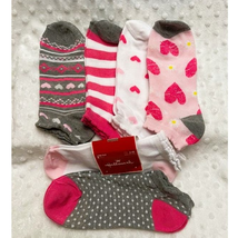 Hallmark Women&#39;s Hearts &amp; Stripes 6pk Low Cut Socks-NEW - $14.85