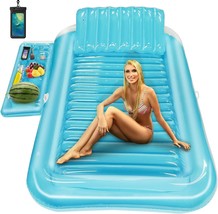 Inflatable Tanning Pool Lounger Float Waterproof Phone Bag, Pool Floats Lounger - £66.81 GBP