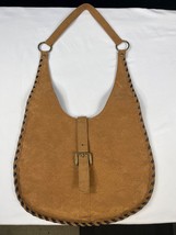 Womens Brown Suede Hobo Shoulder Bag SKU 7205 - $36.13