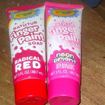 FUN FUN FUN!! Crayola Bathtub Finger Paint Soap! Radical Red &amp; Neon Brig... - £16.33 GBP