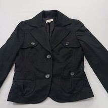Ann Taylor Loft Women’s Black Two-Button Stretch Coat Jacket Size 2 image 12