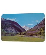 Postcard Sheep Grazing On A Mountain Meadow Snow Capped Peak Chrome Unpo... - $6.88 CAD