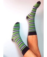 Green Stripes Socks - £6.71 GBP