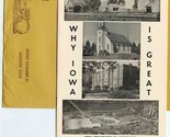Why Iowa is Great Agriculture Department Booklet &amp; Envelope 1955 - £14.02 GBP