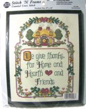 We Give Thanks Counted Cross Stitch 4098 Hearth &amp; Home 8 x 10&quot; Needle Magic - £11.56 GBP