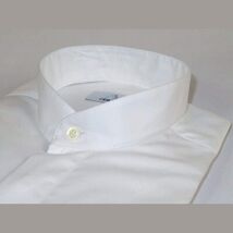 Mens CEREMONIA Pastor Shirt 100% Cotton Turkey Banded Collar #stn 13 hyk White image 2