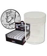 1 display of 98 BCW Half Dollar Sized Coin Tubes - $81.84 CAD