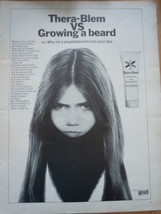 Vintage Thera-Blem VS Growing a Beard Print Magazine Advertisement 1971 - €3,49 EUR