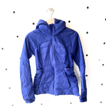 6 - Lululemon Blue Down For it All Hooded Lightweight Puffer Jacket Coat... - $140.00