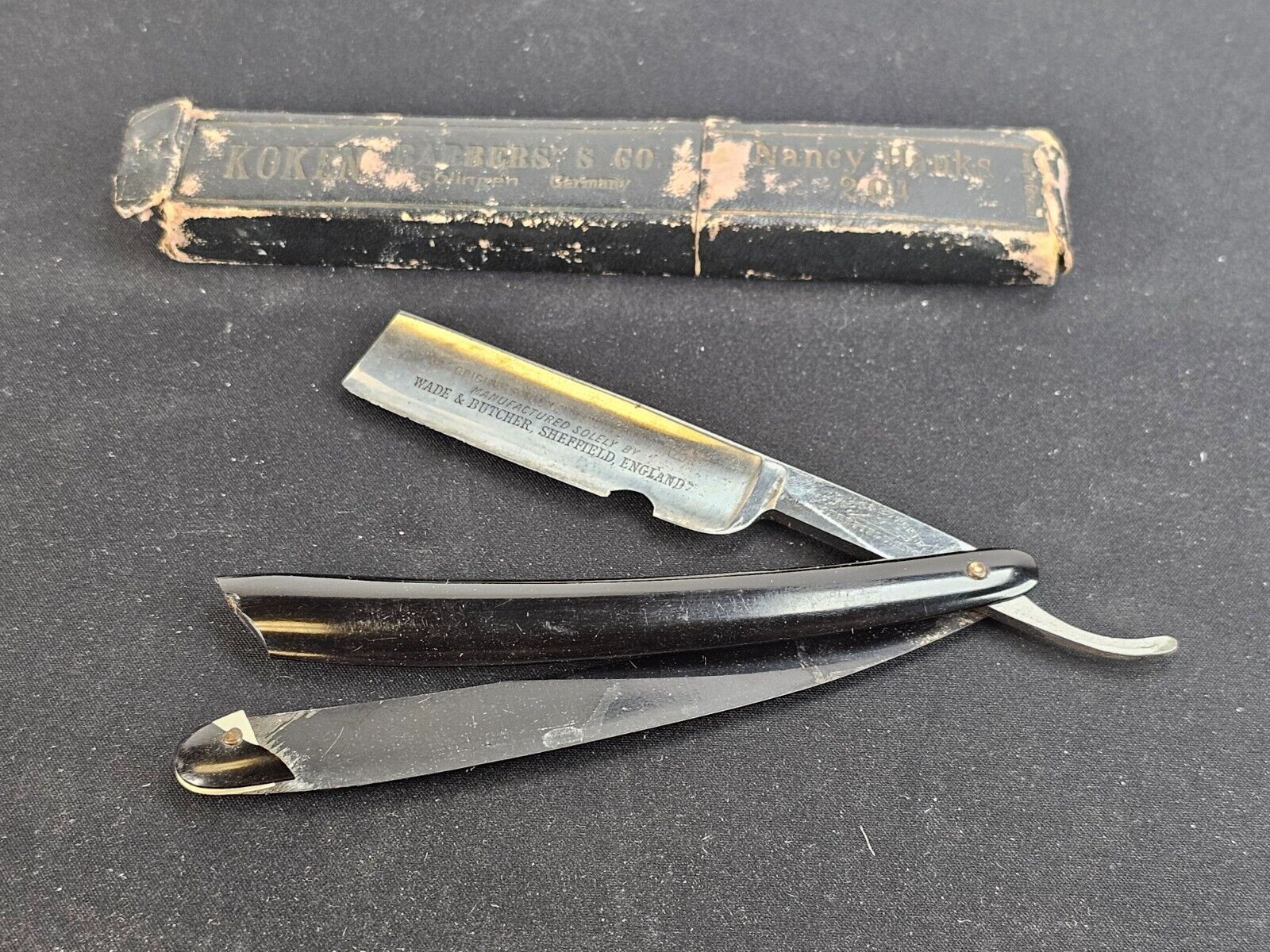Koken Barbers Co Solingen Germany Little Diamond Straight Razor Vintage  - $14.80