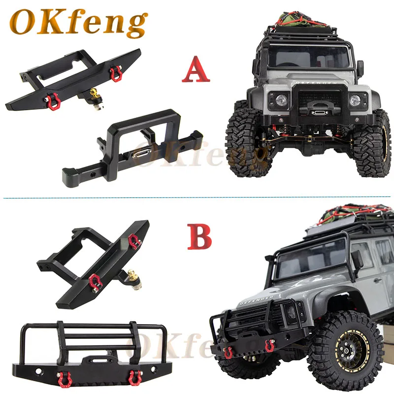 Metal Front and Rear Bumper with Tow Hook for TRX4M Defender 1/18 RC Crawler Car - £19.90 GBP+